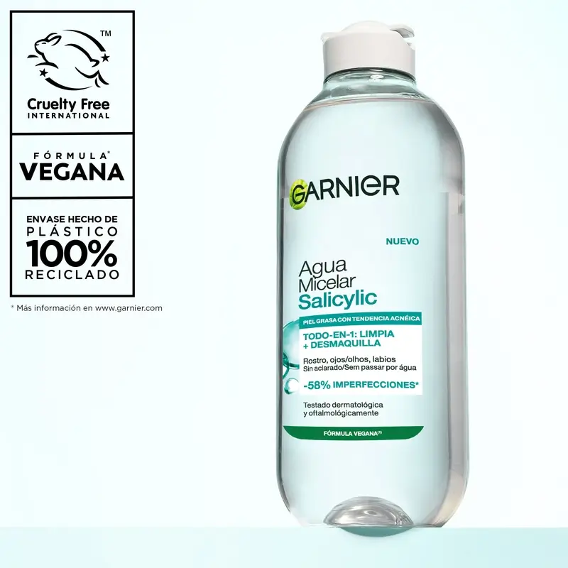 Garnier Face Cleansing Products Salicylic Anti-Imperfection Micellar Water , 400 ml - Image 3